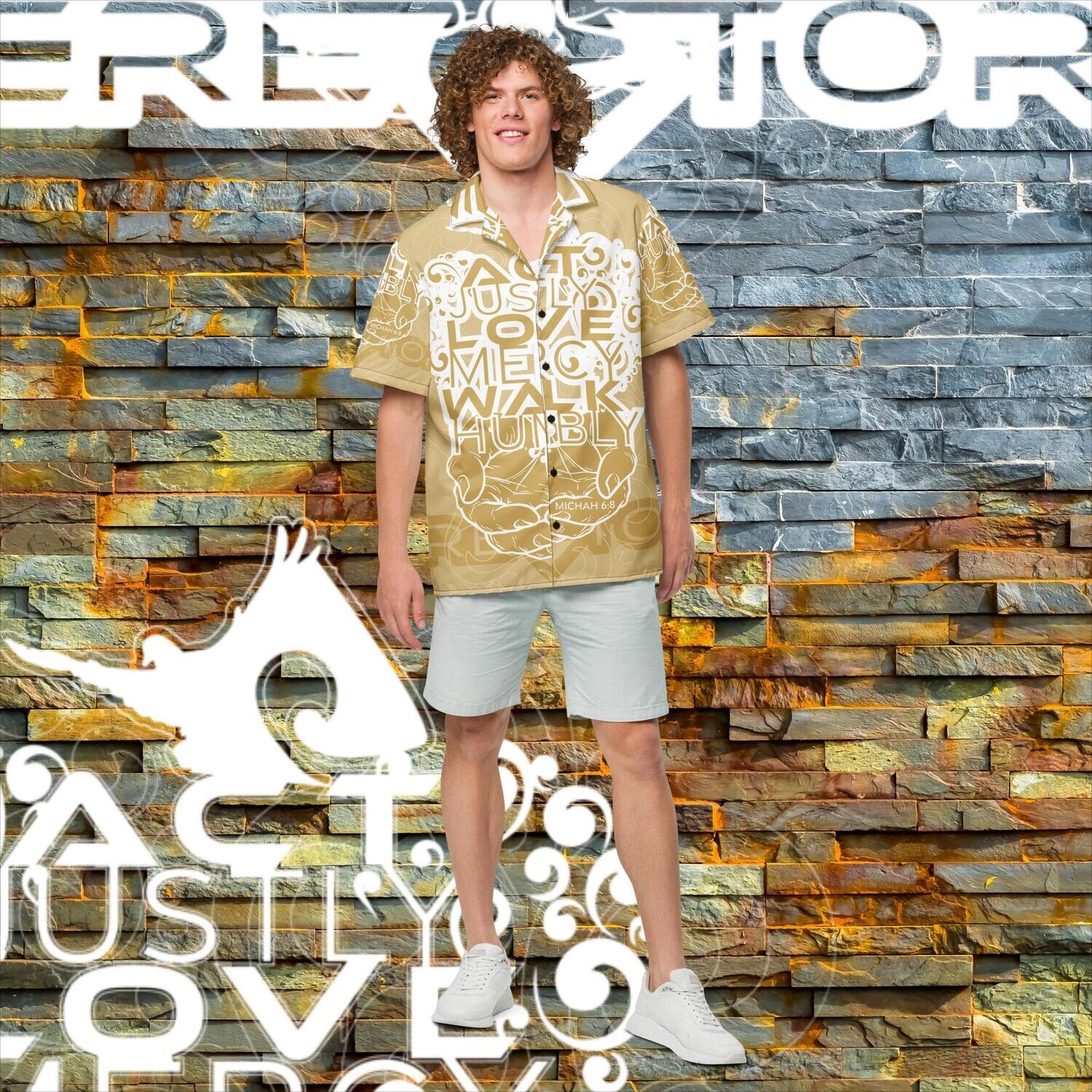 Act Love Walk  New Orleans  Unisex button shirt