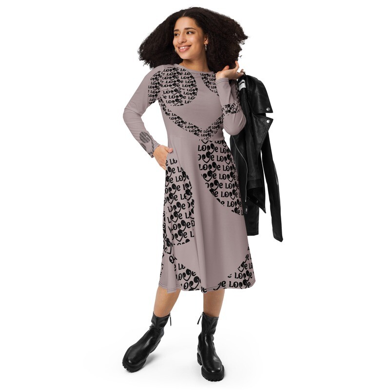 Love One Another | Gods Love - Cary | Long sleeve midi dress