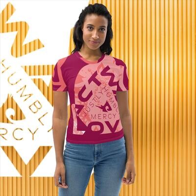 ACT LOVE WALK | Burgandy | Women&#39;s T-shirt 