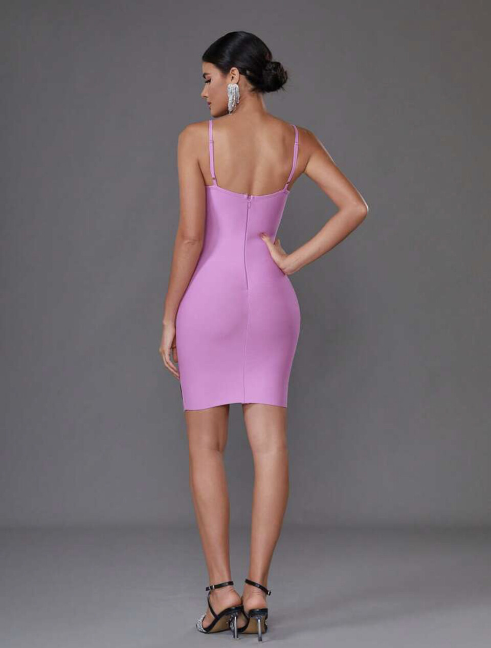 &quot;Rose Blossom&quot; Pink Contrast Cami Dress: