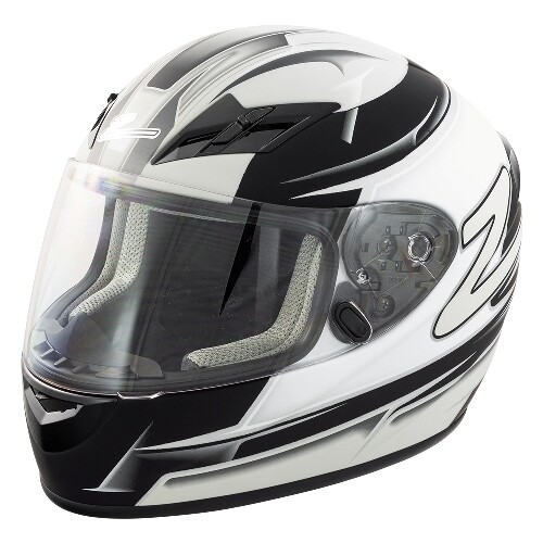 Zamp FS9  Graphic Helmet Snell M2020/DOT, SIZE: SMALL, Color: Silver/Black Matte