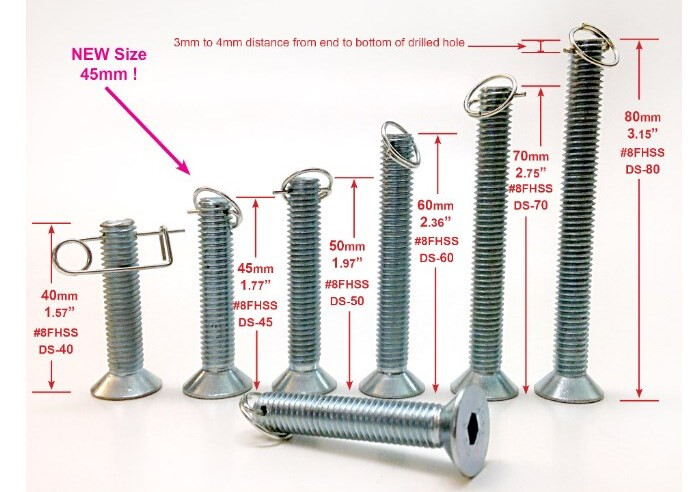 8mm Flat Head Socket Bolt Drilled for Safety Wire