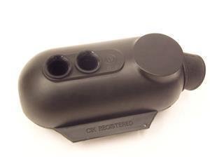 2 Hole Intake Silencer Black With 23mm Tubes
