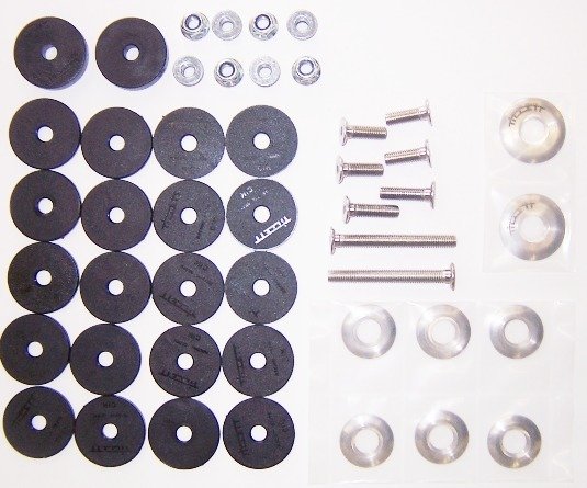 Tillett Kart Seat Bolt Kit w/ Ultra Low Profile Washers (2.5mm thick)