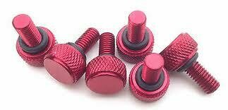 Anodized Aluminum Beadlocks, Color: Red