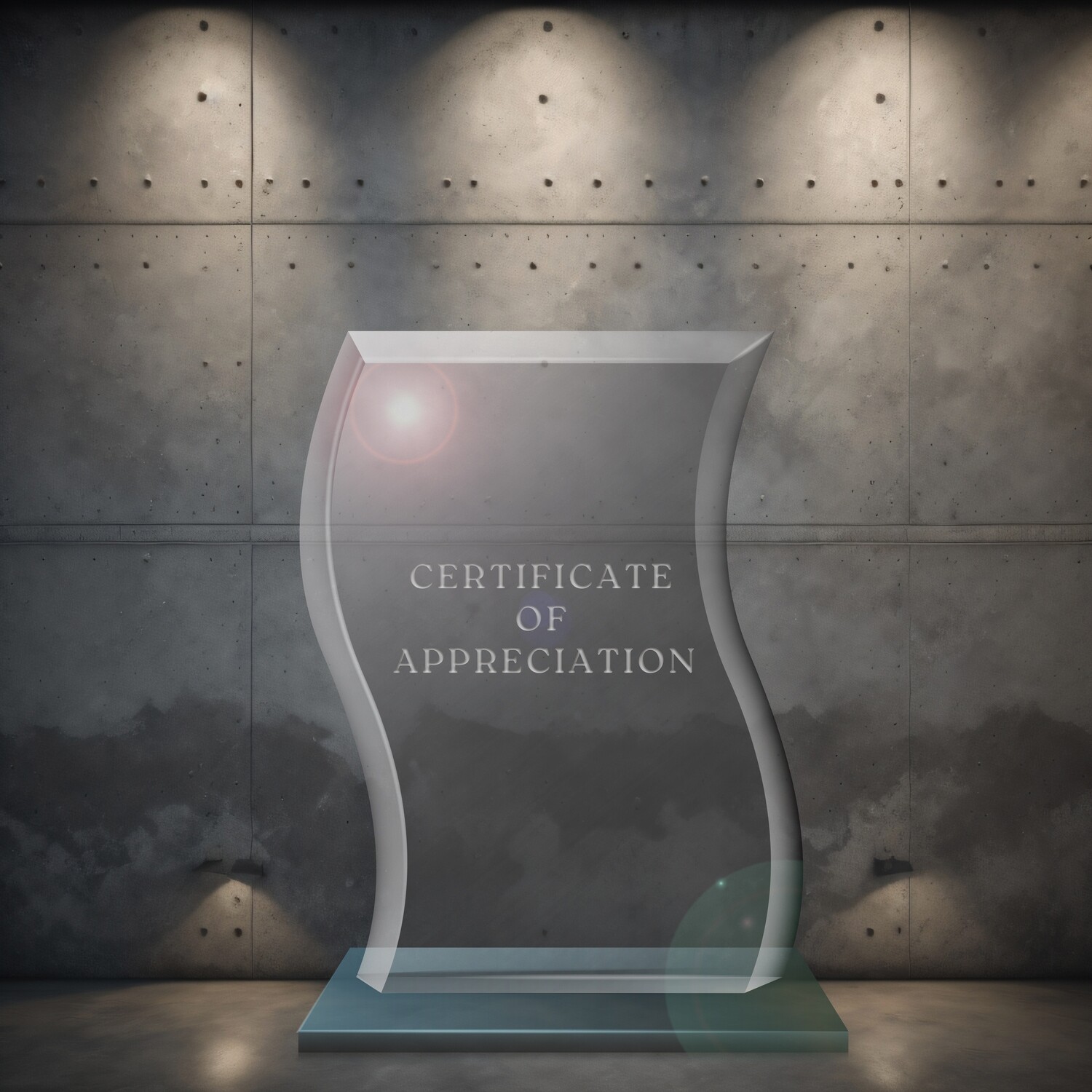 LASER ENGRAVED CLEAR ACRILYC AWARD