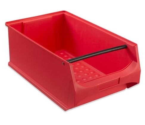 Sichtlagerbox 5.1 - T500 x B300 x H200 mm - mit Griffstange (VE=4 Stück) Sichtlagerbox 5.1 - T500 x B300 x H200 mm - mit Griffstange (VE=4 Stück)