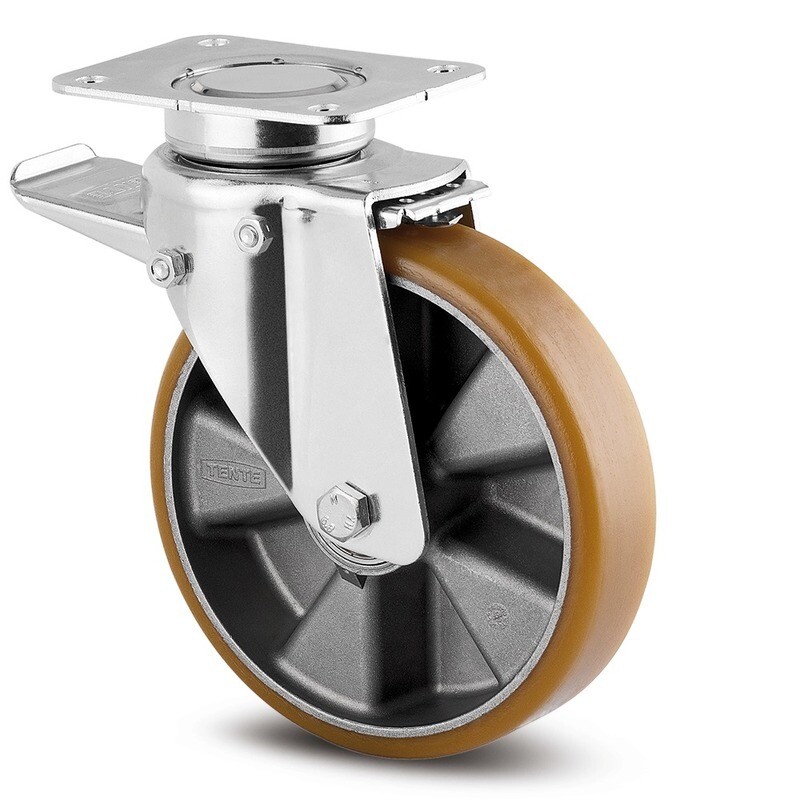 Lenkrolle mit Totalfeststeller 3642ITP125P63 Flat Lenkrolle mit Totalfeststeller 3642ITP125P63 Flat