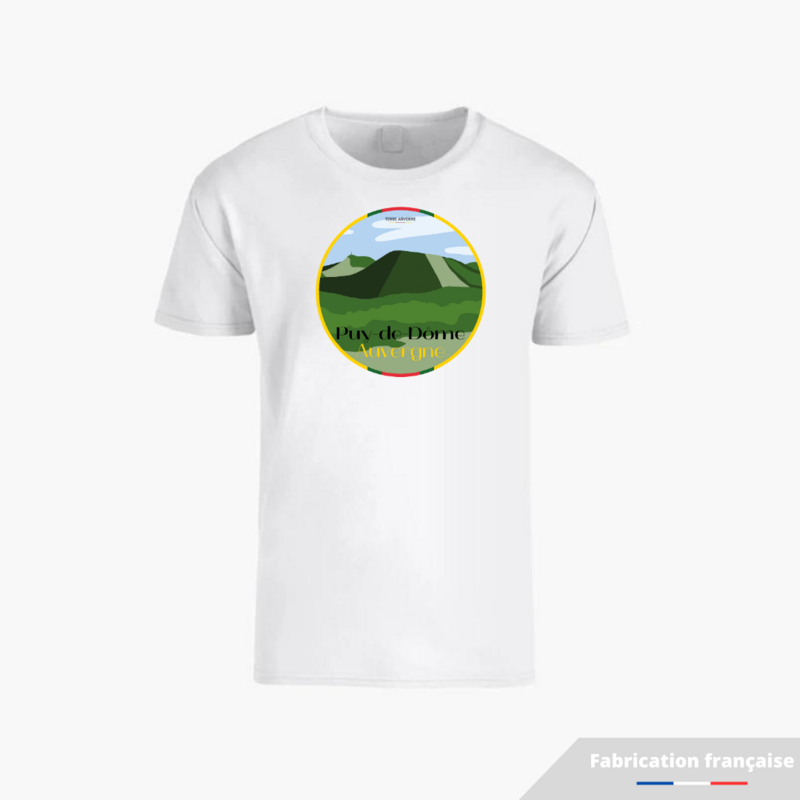 Le t-shirt à manches courtes TERRE ARVERNE - Paysage du Puy-de-Dôme
