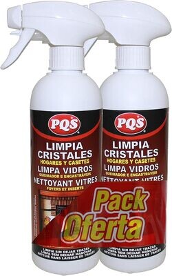 Pack de LimpiaCristales para Chimeneas: 2 Botellas de 500 ML