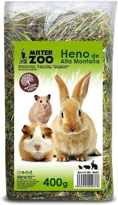 Heno Natural de Alta Montaña con Hierbas para Hámster y Mascotas Pequeñas: Calidad y Nutrición 400Gr