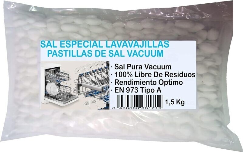 Sal Para Lavavajillas Vacuum En Pastillas 1,5Kg