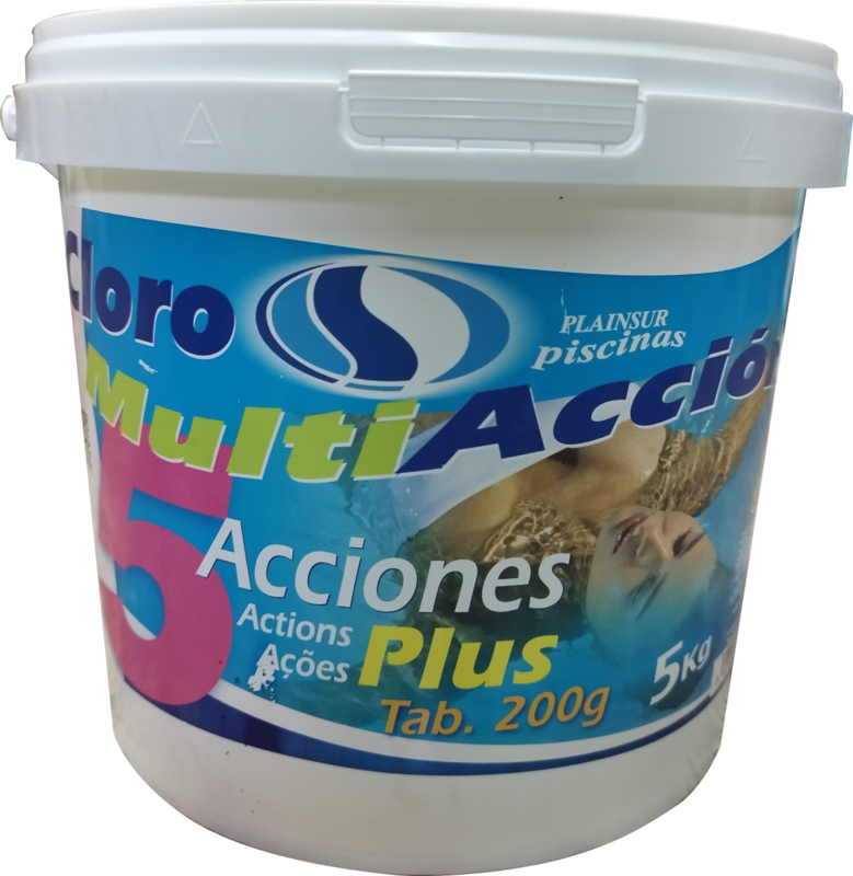 Cloro en Pastillas de 5kg con 5 Acciones - Pastillas de 200gr