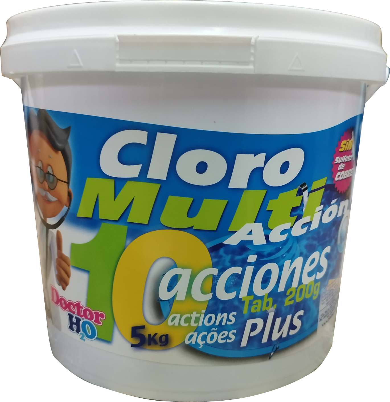 Cloro 10 acciones tabletas 200grs 5kg