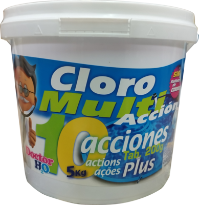Cloro 10 acciones tabletas 200grs 5kg
