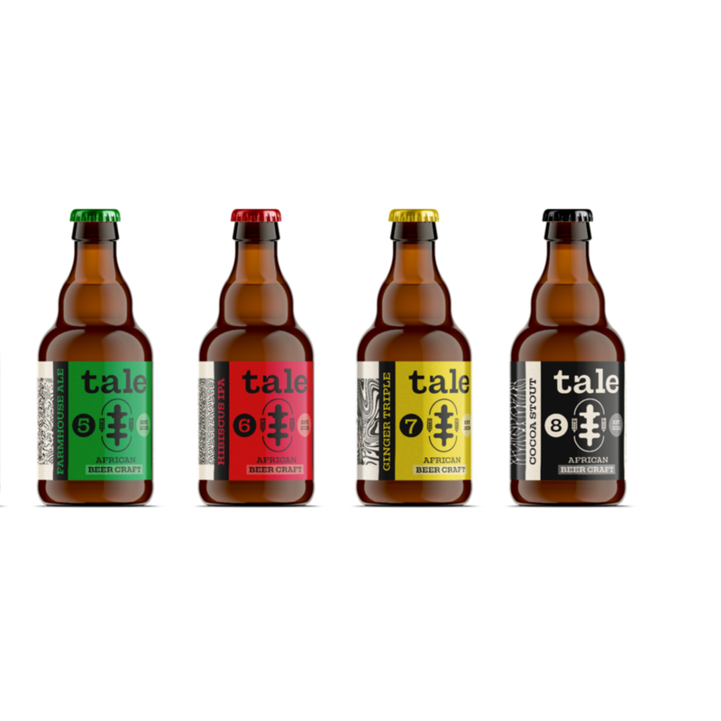 Tale Beer (Cocoa Stout, Hibiscus IPA, Farmhouse Ale &amp; Ginger Triple)