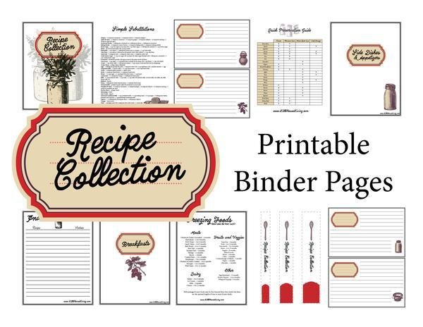 Red Recipe Binder Pages (Instant Download)