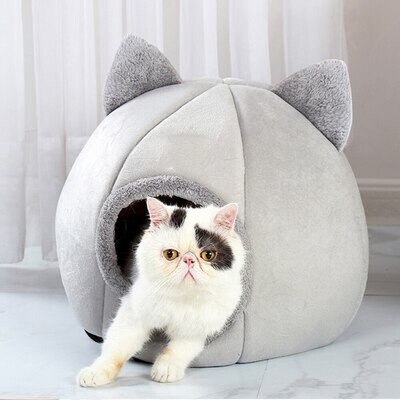 Self-Warming Cave Bed for Cats