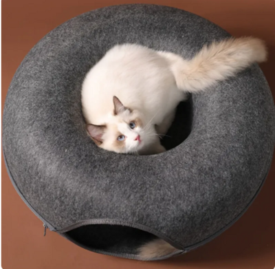 Donut Tunnel Cat Bed