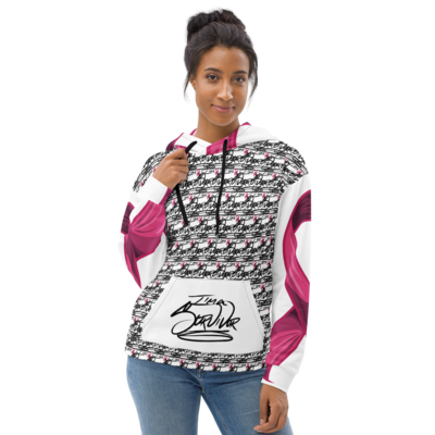 Womens I&#39;M A SURVIVOR Cancer Awareness Custom Designer Hoodie 
