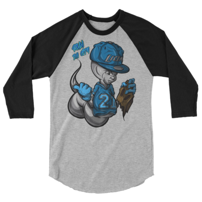 Detroit Lions Custom Designer 3/4 sleeve raglan shirt by Artisans