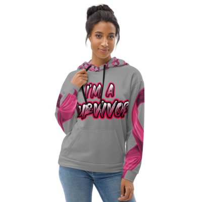 Grey Im A Survivor Hoodie by Artisans