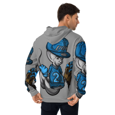 Grey Detroit Lions Custom Designer Unisex Hoodie by Artisans