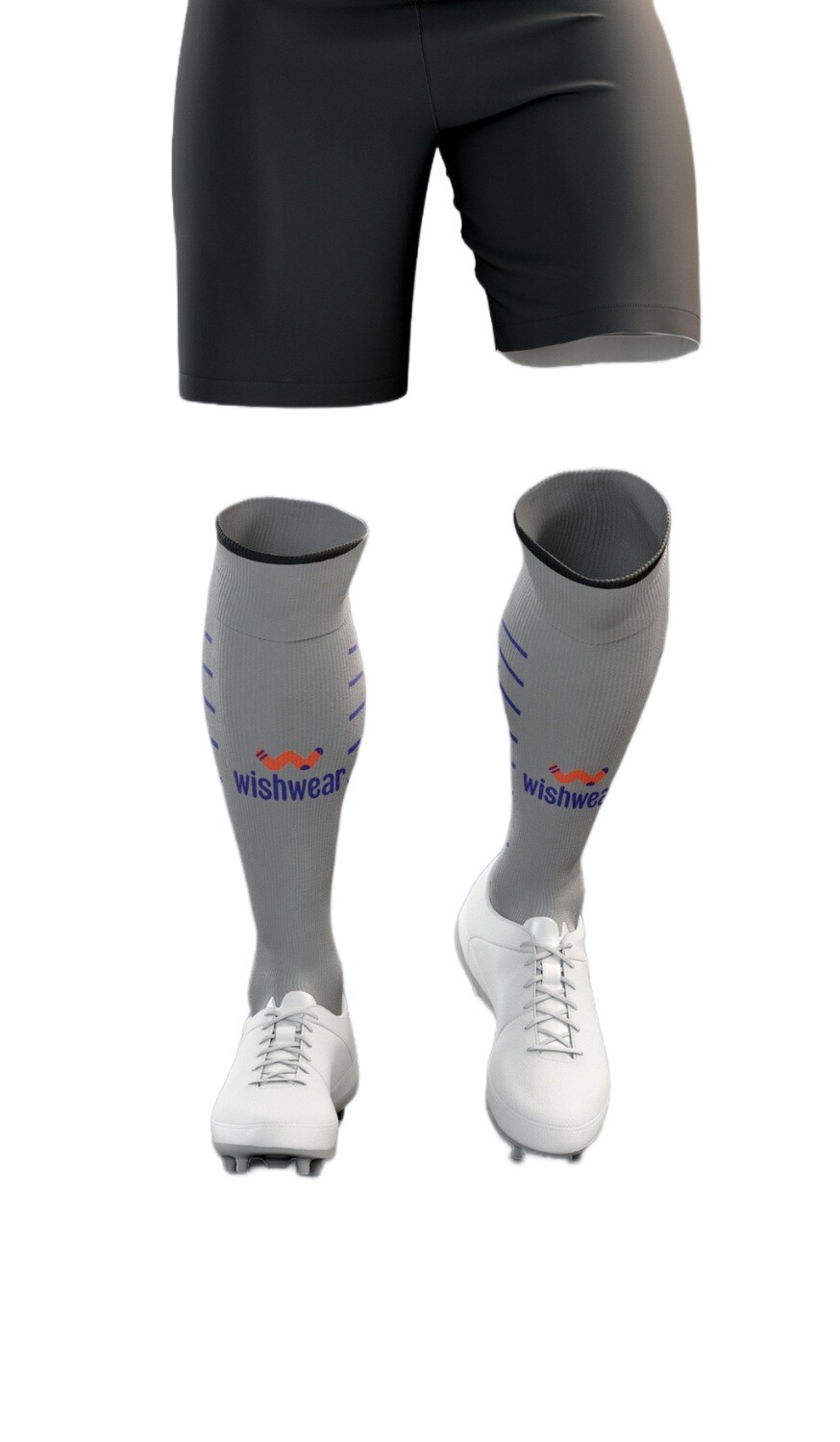 Football 2 pack Grey Socks