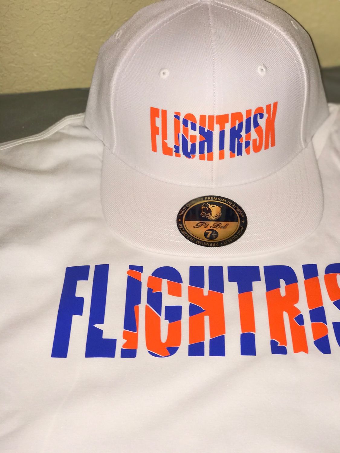 FLIGHTRISK PLANE LOGO SET WHITE/ORANGE/BLUR