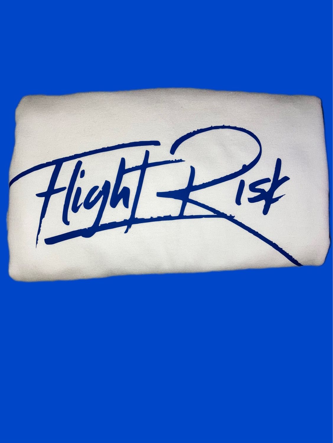 FlightRisk Street Wear Signature Tee Royal Blue &amp; White