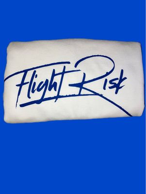 FlightRisk Street Wear Signature Tee Royal Blue & White