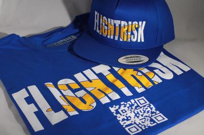 FlightRisk Street Wear Plane Logo Set Blue /Yellow/White