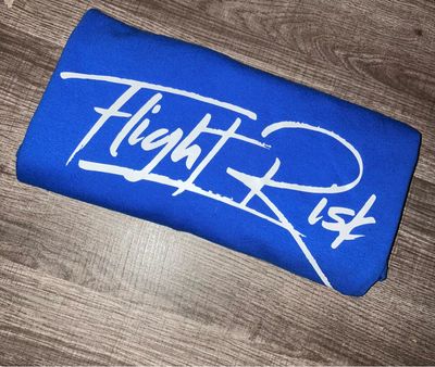 Blue /white FlightRisk Signature Tee
