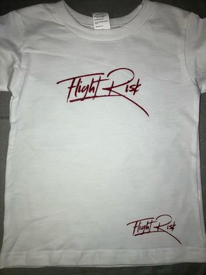 FlightRisk Street Wear Signature Tee (Toddler Sizes) White/ Cardinal Red