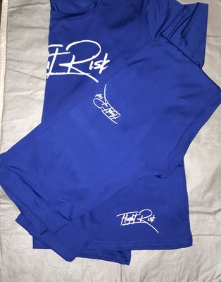 Blue/White FLIGHTRISK Signature Tight Short Set