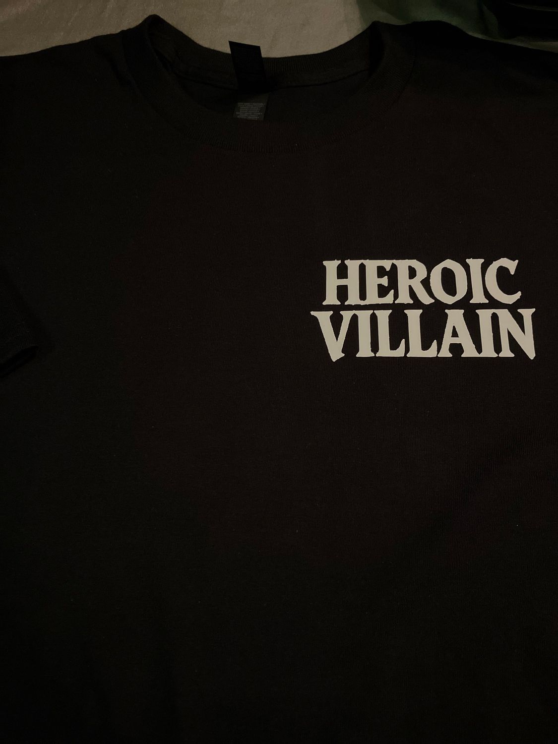 Heroic Villain T-shirt Black / White Logo