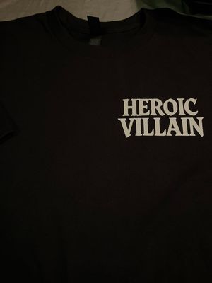 Heroic Villain T-shirt Black / White Logo