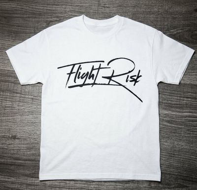 White/Black Signature Logo FlightRisk Tee