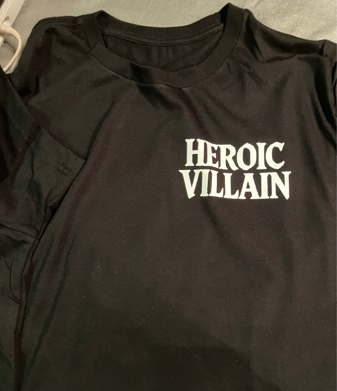 Heroic Villain T-shirt Black / White Logo