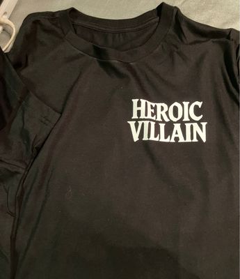 Heroic Villain T-shirt Black / White Logo
