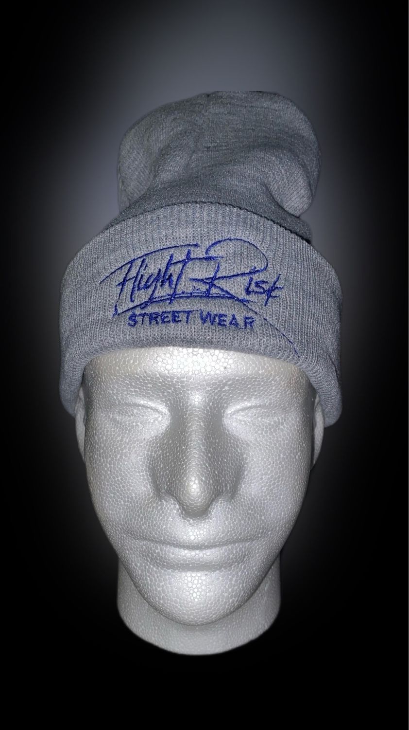 FlightRisk Skullcap Gray / Royal Blue Stitched Logo