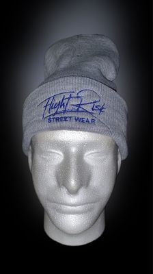FlightRisk Skullcap Gray / Royal Blue Stitched Logo