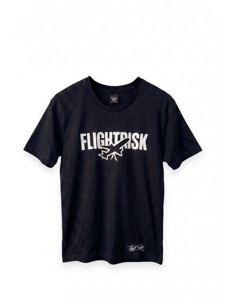 FlightRisk Aviator Logo Tshirt Black/White