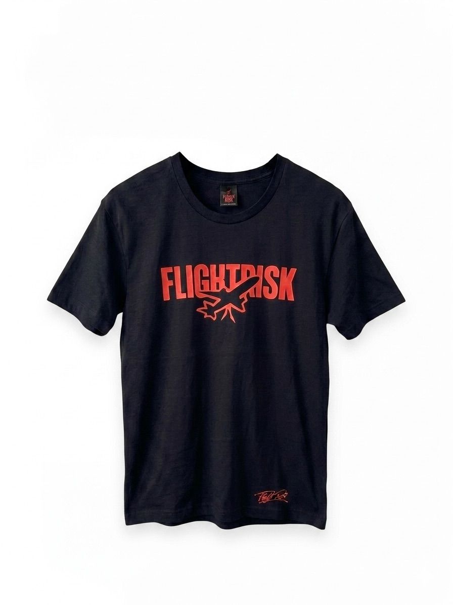 FlightRisk Aviator Logo Tshirt Black/Red