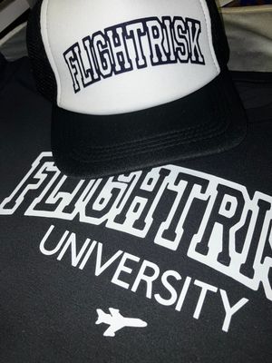 Classic FlightRisk University Blk/Wht Shirt & Hat Set
