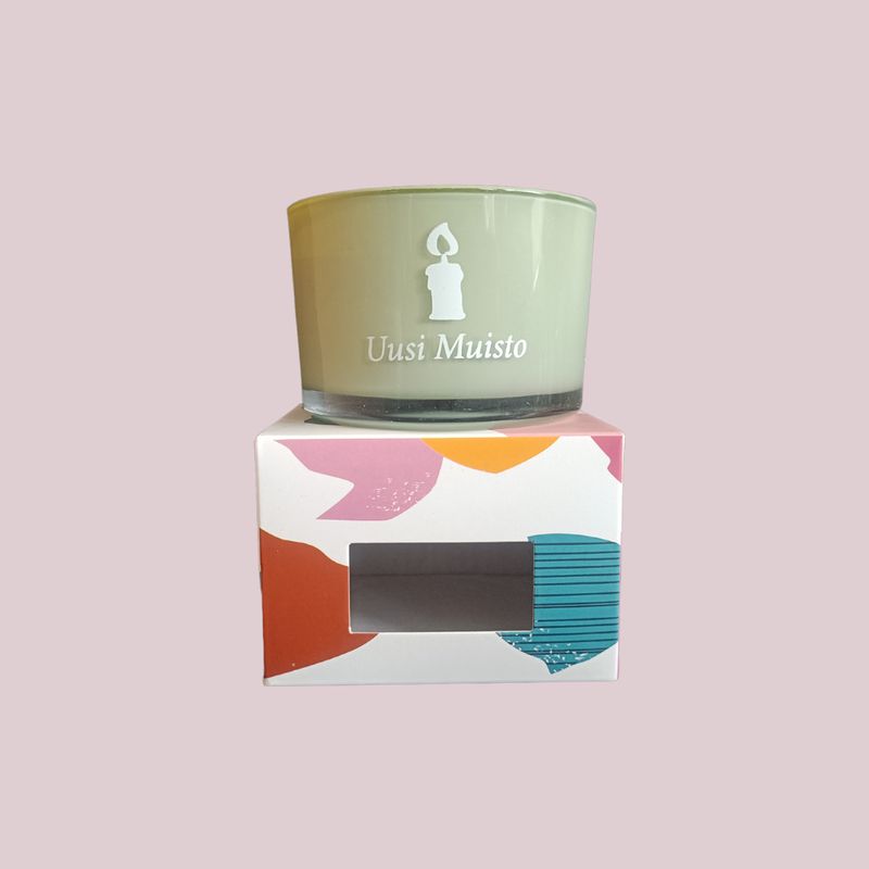 Vihreä tuoksukynttilä Lemon &amp; sage