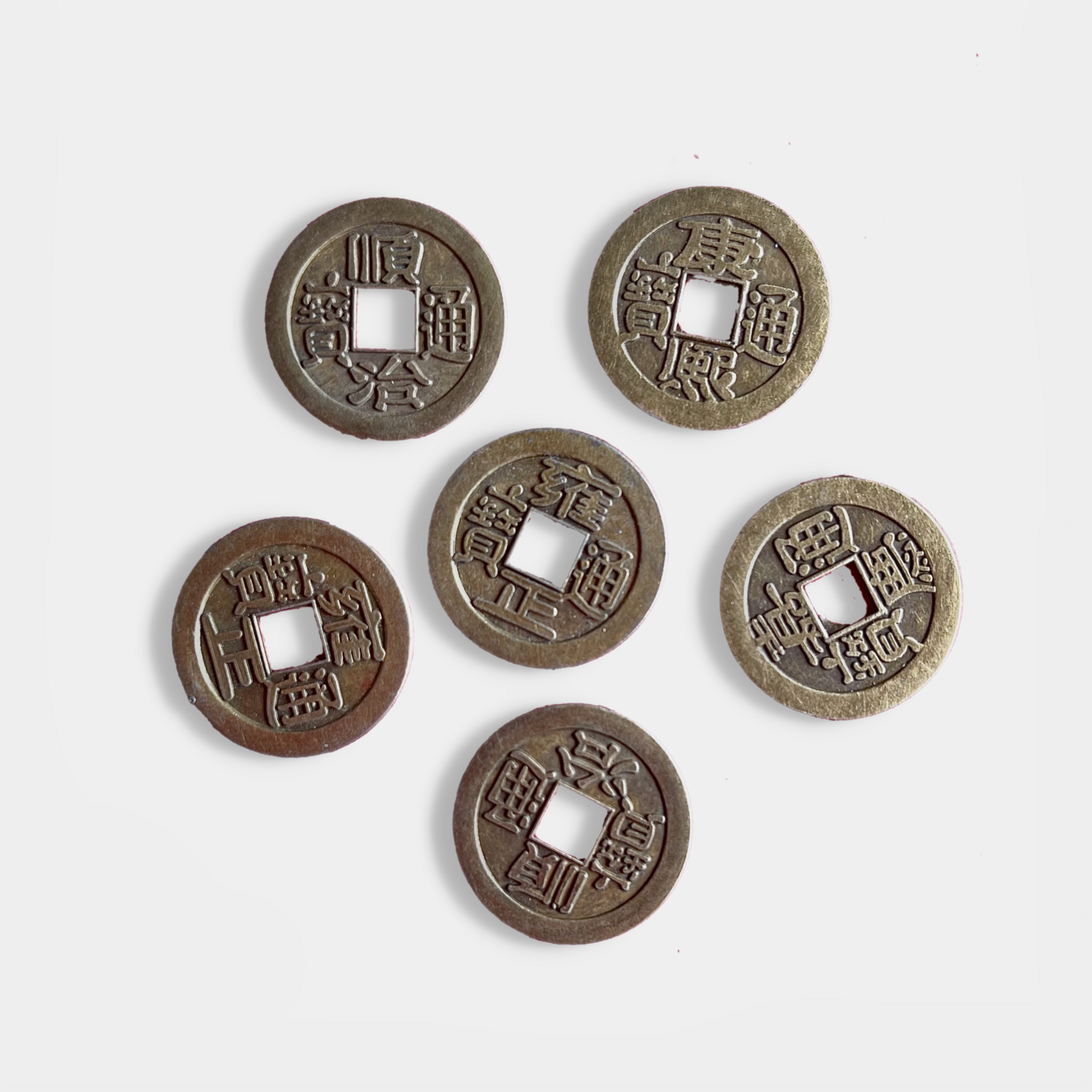 6 x iChing coins