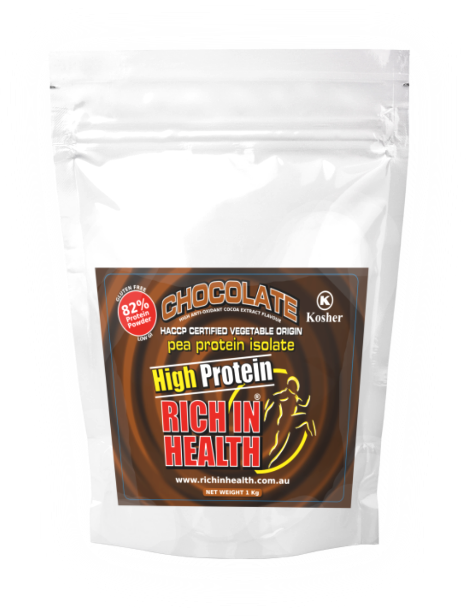 1Kg Post Ready Chocolate Flavour Plant Based Pea Protein Powder