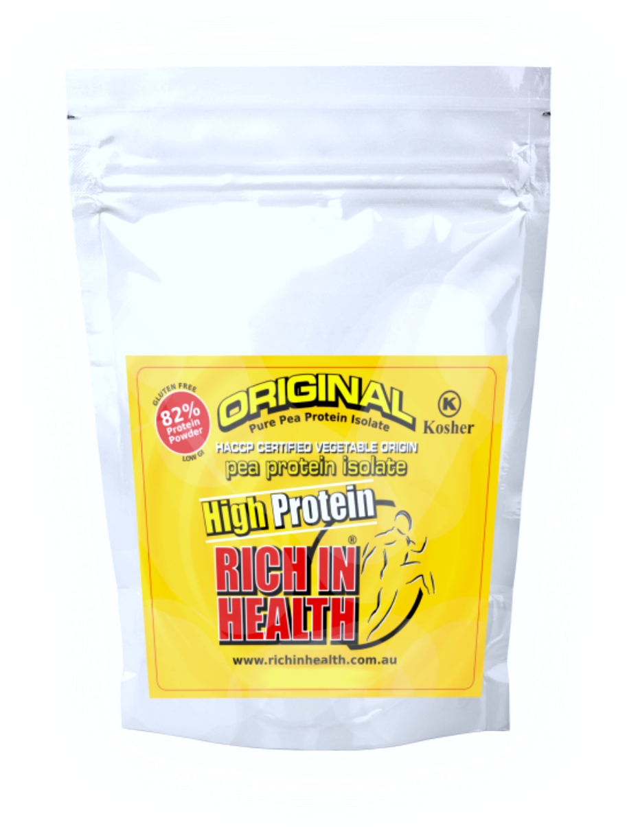 1Kg Post Ready Original Plant Based Pea Protein Isolate Powder by Rich In Health
