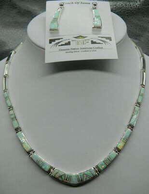 Apache-B Inlaid Opal Nck/E Set